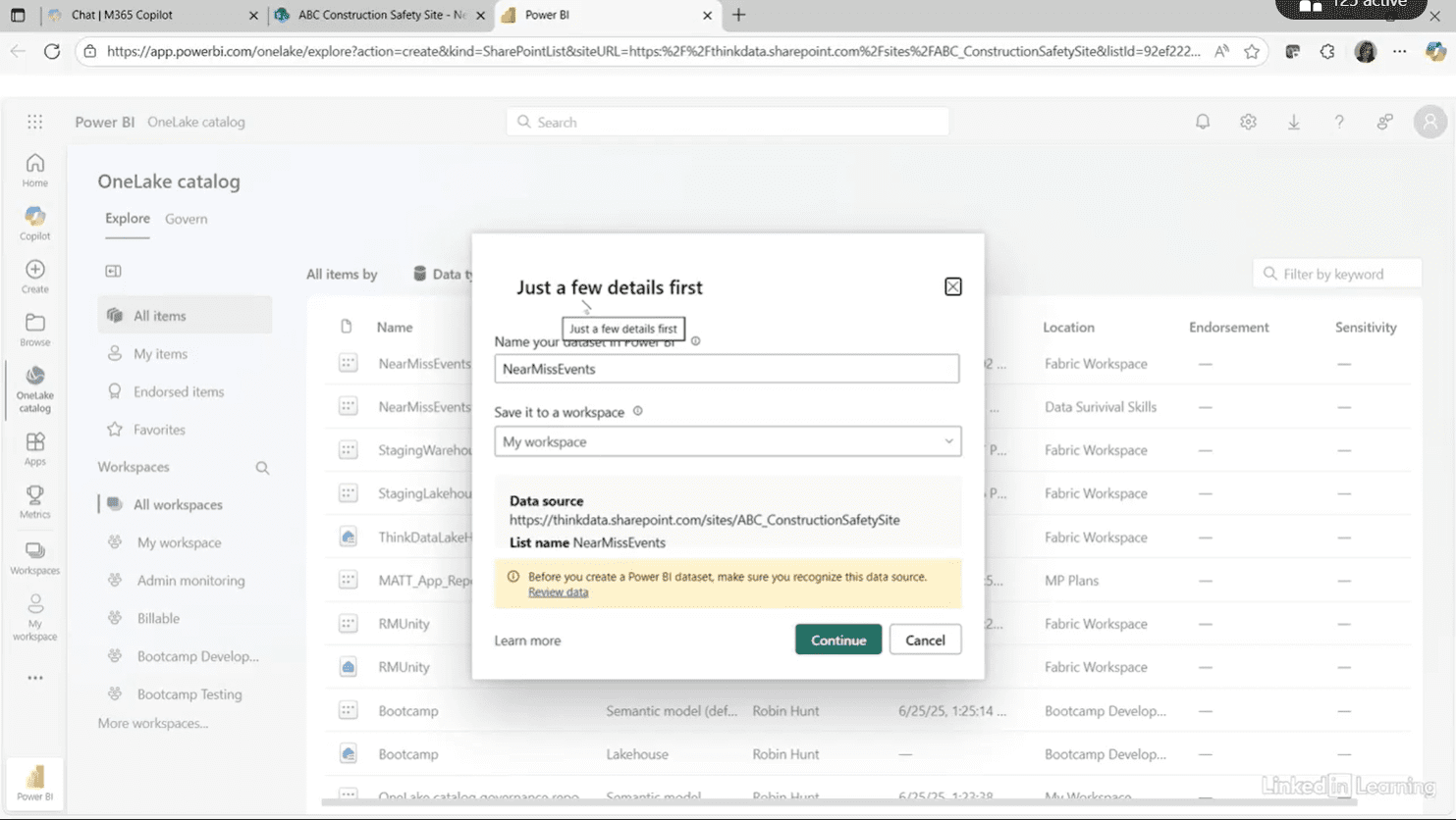 Power BI data entry form interface screenshot.