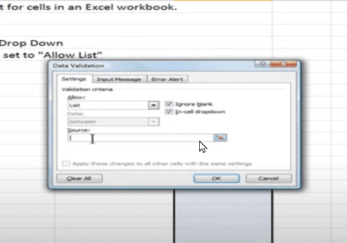 Allow List Command In Excel