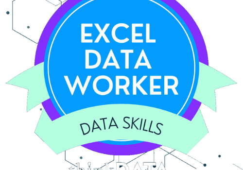Excel data worker badge.