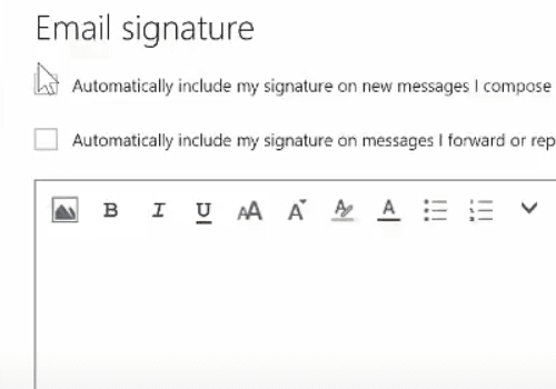 Setting Up Your Email Signature In Mail In Office365