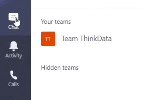 Microsoft Teams interface showing teams list.