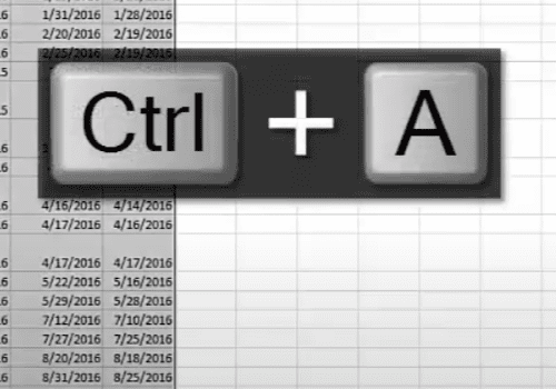 What's a fast way to select all data in a spreadsheet